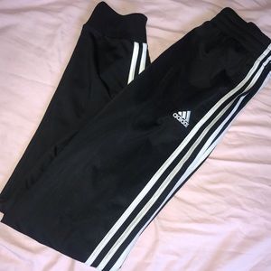 Black Adidas 3 Stripe Track Pants